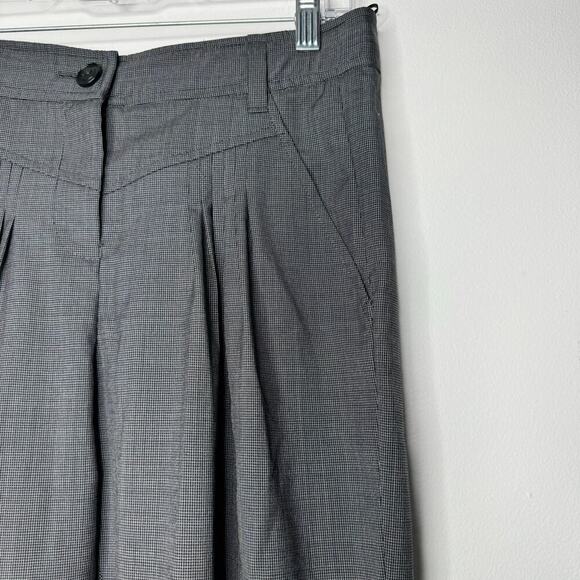 Scanlan Theodore Wool & Silk Pleated Trouser Pant Skinny Plaid Size US 4 / AU 8 - Picture 4 of 11